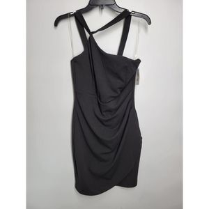 LNL Asymmetrical Ponte Mini Dress Medium